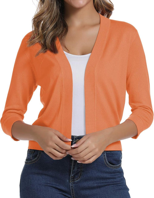 Load image into Gallery viewer, Women'S 3/4 Sleeve Cropped Cardigan Sweater Elegant Shrugs for Women
